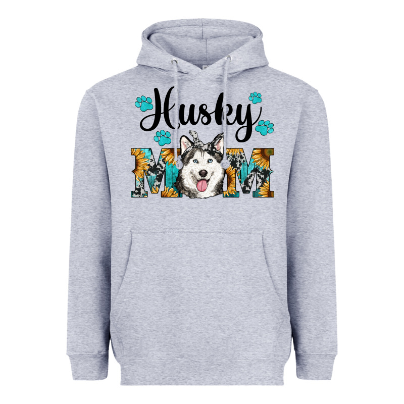 Husky Mom Western Heavyweight Hoodie by RanaPortraitStore | Teevron
