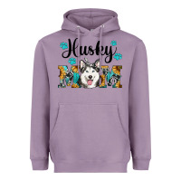 Lavender husky mom western Heavyweight Hoodie - RanaPortraitStore
