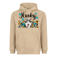 Mushroom husky mom western Heavyweight Hoodie - RanaPortraitStore