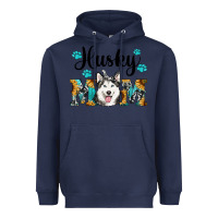 Navy husky mom western Heavyweight Hoodie - RanaPortraitStore
