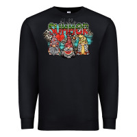 Black hello summer Premium Sweatshirt - SublimationCraftShop