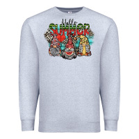 Heather Grey hello summer Premium Sweatshirt - SublimationCraftShop