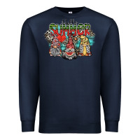 Navy hello summer Premium Sweatshirt - SublimationCraftShop