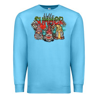 Ocean Blue hello summer Premium Sweatshirt - SublimationCraftShop