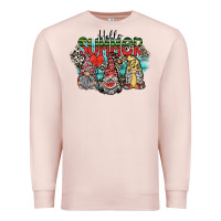 Pale Pink hello summer Premium Sweatshirt - SublimationCraftShop