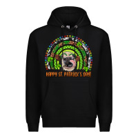 Black Western Happy St. Patrick's Day Cow Rainbow Premium Hoodie - Artiststas