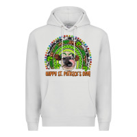 Dove Grey Western Happy St. Patrick's Day Cow Rainbow Premium Hoodie - Artiststas