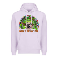 Lilac Western Happy St. Patrick's Day Cow Rainbow Premium Hoodie - Artiststas
