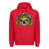 Red Western Happy St. Patrick's Day Cow Rainbow Premium Hoodie - Artiststas