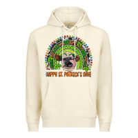 Sandshell Western Happy St. Patrick's Day Cow Rainbow Premium Hoodie - Artiststas