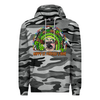 Slate Camo Western Happy St. Patrick's Day Cow Rainbow Premium Hoodie - Artiststas