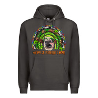Smoke Western Happy St. Patrick's Day Cow Rainbow Premium Hoodie - Artiststas