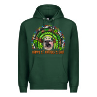 Sports Green Western Happy St. Patrick's Day Cow Rainbow Premium Hoodie - Artiststas