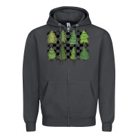 Smoke checkered trees Zipper Hoodie - MaliasSmallBusiness