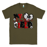 Army Green my heart is on that field soccer Classic Tee - MaliasSmallBusiness