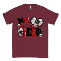 Burgundy my heart is on that field soccer Classic Tee - MaliasSmallBusiness