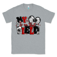 Heather Grey my heart is on that field soccer Classic Tee - MaliasSmallBusiness