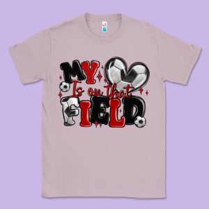 My Heart Is On That Field Soccer Classic Tee Designed By Maliassmallbusiness