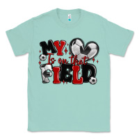 Seafoam my heart is on that field soccer Classic Tee - MaliasSmallBusiness