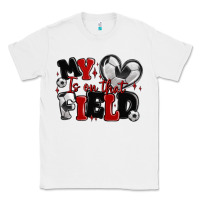 White my heart is on that field soccer Classic Tee - MaliasSmallBusiness