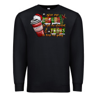 Black Coffee  Jesus Premium Sweatshirt - CowhideDigitalArt