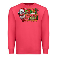 Cardinal Coffee  Jesus Premium Sweatshirt - CowhideDigitalArt