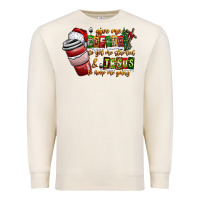 Sandshell Coffee  Jesus Premium Sweatshirt - CowhideDigitalArt