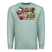 Seafoam Coffee  Jesus Premium Sweatshirt - CowhideDigitalArt