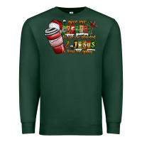 Sports Green Coffee  Jesus Premium Sweatshirt - CowhideDigitalArt
