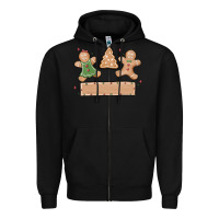 Black gingerbread christmas Zipper Hoodie - MaliasSmallBusiness