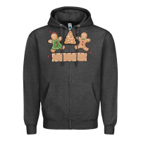 Charcoal Heather gingerbread christmas Zipper Hoodie - MaliasSmallBusiness