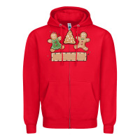 Red gingerbread christmas Zipper Hoodie - MaliasSmallBusiness