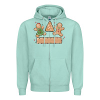 Seafoam gingerbread christmas Zipper Hoodie - MaliasSmallBusiness