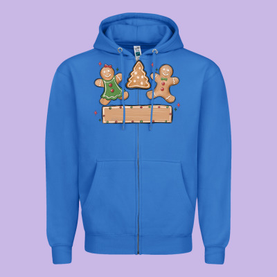 Zipper Hoodie gingerbread christmas