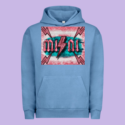 Western Mini Pink Glitter Urban Hoodie Designed By Barkaloodesign