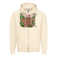 Sandshell christmas reindeer Zipper Hoodie - MaliasSmallBusiness