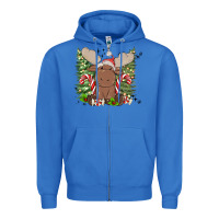 True Royal christmas reindeer Zipper Hoodie - MaliasSmallBusiness