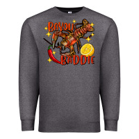 Charcoal Heather crawfish bayou baddie Premium Sweatshirt - FaDigitalArtStudio