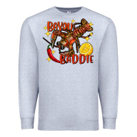Heather Grey crawfish bayou baddie Premium Sweatshirt - FaDigitalArtStudio
