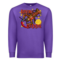 Purple crawfish bayou baddie Premium Sweatshirt - FaDigitalArtStudio