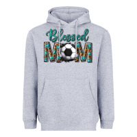 Heather Grey western blessed mom with soccer Heavyweight Hoodie - texasbilliewilder
