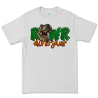 Dove Grey Rawr Dinosaur Premium Tee - LillyAllenDesigns