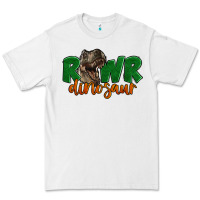 White Rawr Dinosaur Premium Tee - LillyAllenDesigns