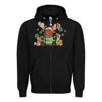 Black christmas reindeer Zipper Hoodie - MaliasSmallBusiness