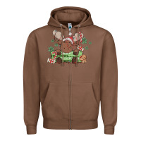 Chestnut christmas reindeer Zipper Hoodie - MaliasSmallBusiness