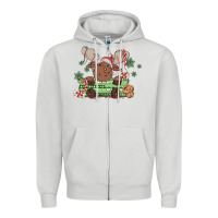 Dove Grey christmas reindeer Zipper Hoodie - MaliasSmallBusiness