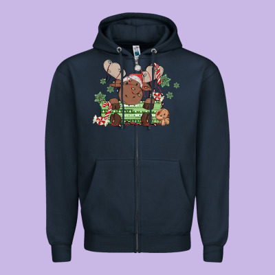 Zipper Hoodie christmas reindeer