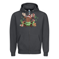 Smoke christmas reindeer Zipper Hoodie - MaliasSmallBusiness