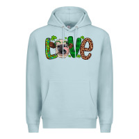 Blue Mist Western St. Patrick's Day Love Cow Premium Hoodie - Artiststas