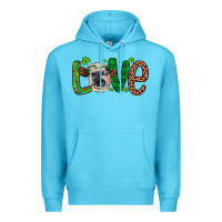 Ocean Blue Western St. Patrick's Day Love Cow Premium Hoodie - Artiststas